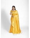 Yellow Kanjeevaram Jacquard Work Tanchoi Silk Sari