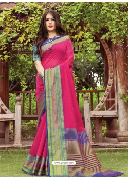 Rani Designer Party Wear Cotton Handloom Sari