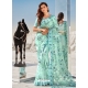 Sky Blue Fancy Designer Party Wear Sari