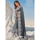 Grey Fancy Designer Party Wear Sari