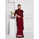 Maroon Fancy Designer Party Wear Sari