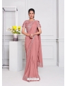 Old Rose Fancy Designer Party Wear Sari