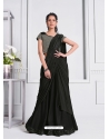 Black Fancy Designer Party Wear Sari