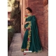 Teal Fancy Designer Party Wear Sari