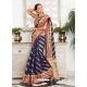 Navy Blue Designer Classic Wear Silk Sari