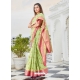 Green Designer Party Wear Cotton Handloom Sari