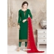 Dark Green Designer Party Wear Straight Salwar Suit