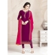 Deep Wine Designer Party Wear Straight Salwar Suit