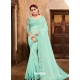 Sky Blue Designer Party Wear Sari