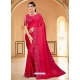 Crimson Designer Party Wear Sari