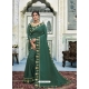 Dark Green Latest Designer Vichitra Silk Traditional Wear Sari