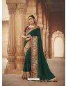 Dark Green Latest Designer Cosa Silk Traditional Wear Sari