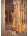 Yellow Latest Designer Cosa Silk Traditional Wear Sari