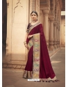 Maroon Latest Designer Cosa Silk Traditional Wear Sari