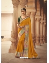 Mustard Latest Designer Cosa Silk Traditional Wear Sari