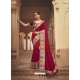 Rose Red Latest Designer Cosa Silk Traditional Wear Sari