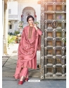 Old Rose Designer Cotton Silk Party Wear Palazzo Salwar Suit