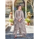 Grey Designer Cotton Silk Party Wear Palazzo Salwar Suit