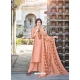 Light Orange Designer Cotton Silk Party Wear Palazzo Salwar Suit