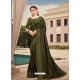 Mehendi Latest Designer Silk Satin Party Wear Sari
