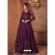 Purple Mesmeric Designer Party Wear Butterfly Net Gown Style Anarkali Suit