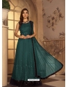 Teal Designer Party Wear Anarkali Suit