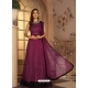 Deep Wine Designer Party Wear Anarkali Suit