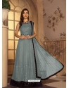 Grey Designer Party Wear Anarkali Suit