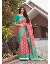 Light Red Designer Party Wear Malashree Silk Sari