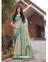 Gold Designer Party Wear Malashree Silk Sari