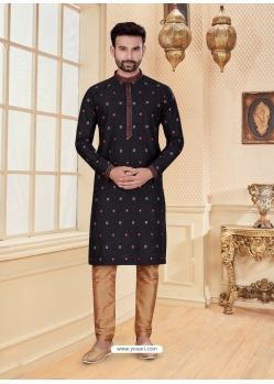 Black Exclusive Readymade Designer Kurta Pajama