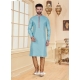 Sky Blue Exclusive Readymade Designer Kurta Pajama