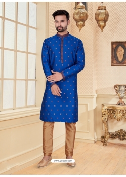 Royal Blue Exclusive Readymade Designer Kurta Pajama