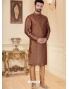 Brown Exclusive Readymade Designer Kurta Pajama