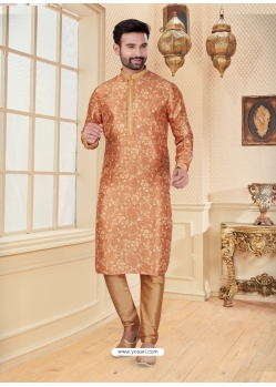 Light Orange Exclusive Readymade Designer Kurta Pajama