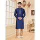 Dark Blue Exclusive Readymade Designer Kurta Pajama