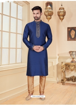 Dark Blue Exclusive Readymade Designer Kurta Pajama