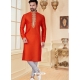 Orange Exclusive Readymade Designer Kurta Pajama