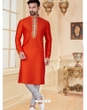 Orange Exclusive Readymade Designer Kurta Pajama