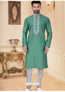 Sea Green Exclusive Readymade Designer Kurta Pajama