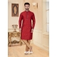 Tomato Red Exclusive Readymade Designer Kurta Pajama