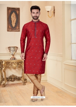 Tomato Red Exclusive Readymade Designer Kurta Pajama