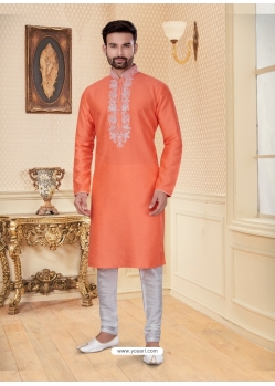 Orange Exclusive Readymade Designer Kurta Pajama