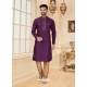 Purple Exclusive Readymade Designer Kurta Pajama