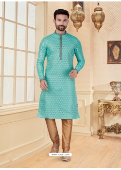 Aqua Mint Exclusive Readymade Designer Kurta Pajama