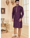 Purple Exclusive Readymade Designer Kurta Pajama