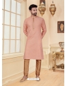 Peach Exclusive Readymade Designer Kurta Pajama