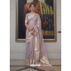 Mauve Designer Classic Wear Pure Modal Handloom Weaving Sari