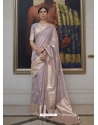 Mauve Designer Classic Wear Pure Modal Handloom Weaving Sari