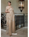Gold Designer Classic Wear Pure Modal Handloom Weaving Sari